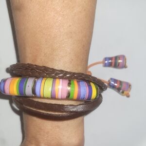 Artisan Colorful Clay Beaded Bracelet